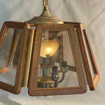 Industrial glass pendant lights cage vintage lamp