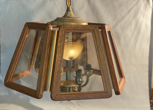 Industrial glass pendant lights cage vintage lamp