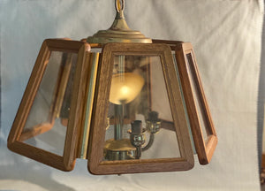 Industrial glass pendant lights cage vintage lamp