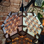 Geometric pendant lighting vintage wood hanging pendant lights