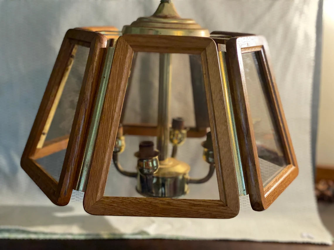 Industrial glass pendant lights cage vintage lamp